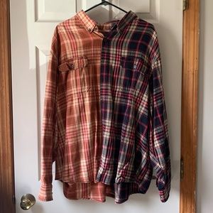 Split dyed flannel